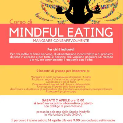 Medyfit- corso di Mindful Eating, alimentarsi consapevolmente